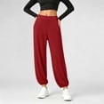 thumbnail image 5 of VV AVEORS Womens Wide Leg Sweatpants Cozy Casual Jogger Pants Baggy Elastic High Waisted Athletic Yoga Pants With Pockets Wine XL, 5 of 7