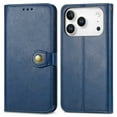 thumbnail image 2 of Decase Flip Solid Case for iPhone 17 Pro Max,Fashion PU Leather Wallet Case Flip Card Holder Kickstand Hybrid TPU Shell,Shockproof Folio Cover Compatible with Apple iPhone 17 Pro Max 2025,Blue, 2 of 10