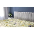 thumbnail image 5 of Ambesonne Nature Themed Fitted Sheet, Spring Butterfly Bees, King Size, Cream Mustard Blue Violet, 5 of 5
