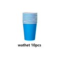 thumbnail image 2 of Injueey 10 Uds. De vasos de papel para jardín de infantes, papel desechable, pintura de juguete, artesanía ambiental, educación pura, bebidas frías, Mostrada Azul claro Injueey HA071325-10, 2 of 6