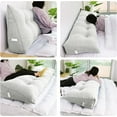 thumbnail image 4 of WOWMAX Sofa Daybed Large Filled Triangular Wedge Cushion Bed Backrest Positioning Support Pillow Reading Pillow Office Lumbar Pad with Removable Cover Ivory King, 4 of 6