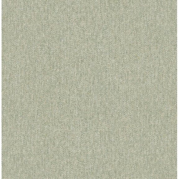 Advantage Herringbone Green Tweed Wallpaper