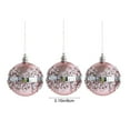 thumbnail image 3 of Kbndieu 3pcs Christmas Tree Ornaments Set, 3.14" Pink Christmas Balls Decorations Ornamnets Xmas Shatterproof Foam Hanging Balls for Xmas Tree Holiday Wedding Party, 3 of 6