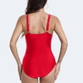 thumbnail image 4 of DGHM Bike Short Set New Solid Color Mesh Splicing Piece Swimsuit Sexy and Fashionable and Backless Swimsuit Red L, 4 of 4
