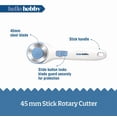 thumbnail image 2 of Hello Hobby 45mm Stick Rotary with Fabric Cutter Blade, 2 of 9