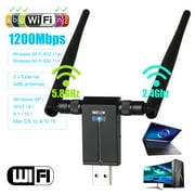 1200mbps Dual Band Usb Wifi Adapter Portable Min Network Card Internet High Gain Wifi Antenna Wireless Adapter Walmart Com Walmart Com