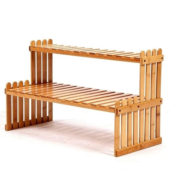 JUANCHENG 2 Tiers Plant Stand Shelf Desktop Flower Pot Holder Shelf Display Storage Rack