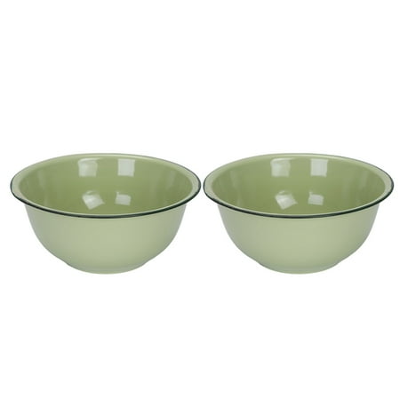 

Bestonzon 2pcs Retro Style Enameled Bowls Soup Bowls Vintage Style Bowls for Home