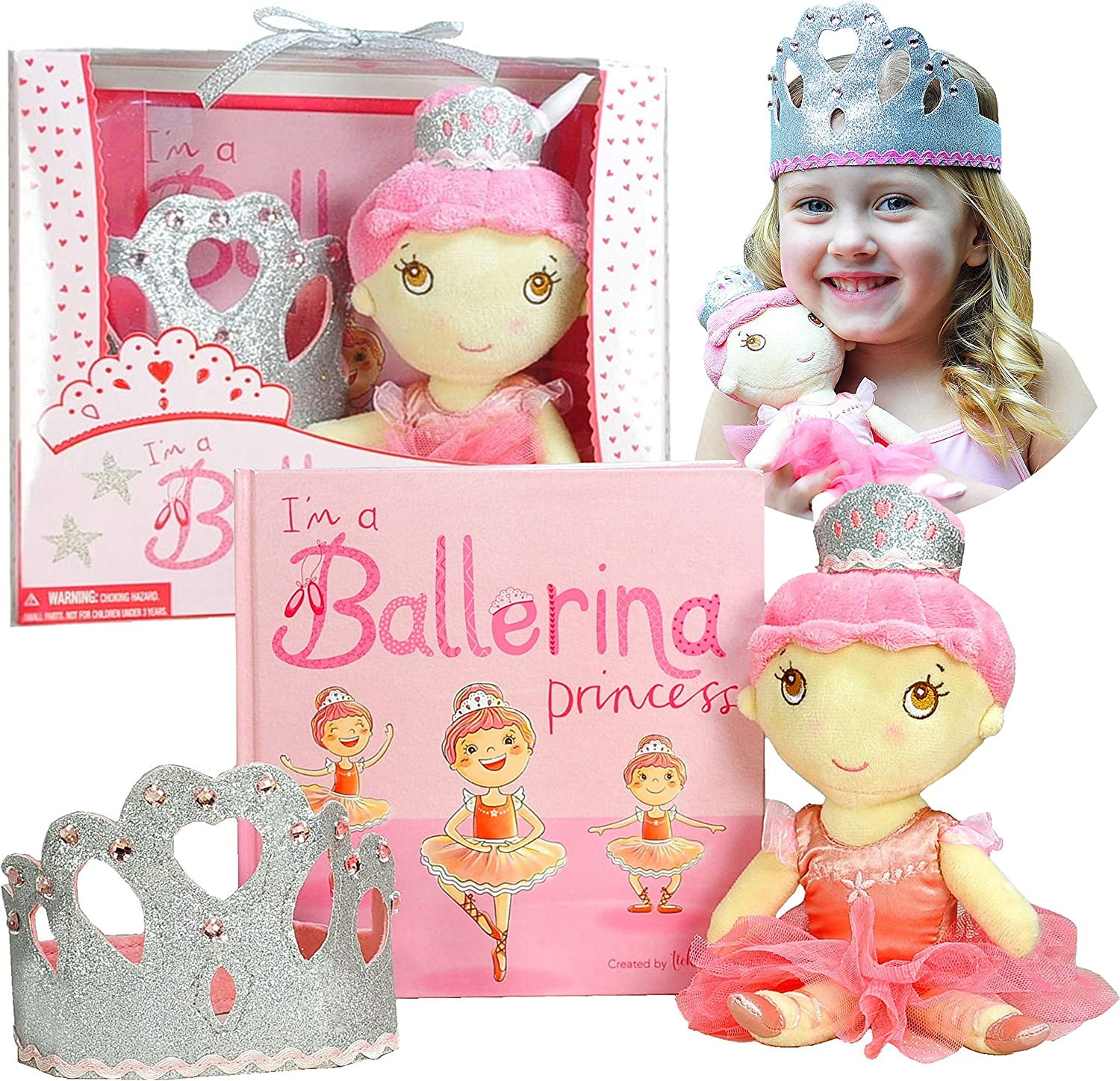 Tickle & Main, Ballerina Princess Gift Set Includes Book, Ballerina