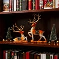 thumbnail image 4 of Bzdzmqm under $5 Christmas Deer Decor, White Resin Deer Figurine Set, Christmas Table Decor, Luxury Home Ornament, Festive Living Room Decor, Holiday Gift Collection, 4 of 6