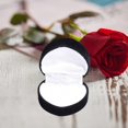 thumbnail image 6 of AYktou 2 Inch Flocking Ring Boxes, Heart-Shaped Flip Lid Gift Box Valentine's Day Portable Gift Box Mother's Day Gift Packaging Storage Box, Black, 6 of 6