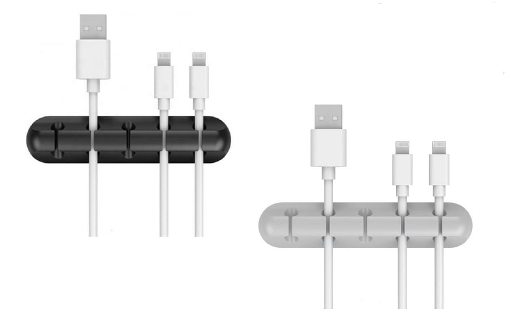 Self Adhesive Cable Clip Organizers 2 Pack, Desktop Wire Management Clips for Cables, Charger Cords and Office Desk Organization TIKA