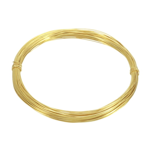 22 Gauge Brass Round Wire, 50 ft Craft Tarnish Resistant Beading Wires