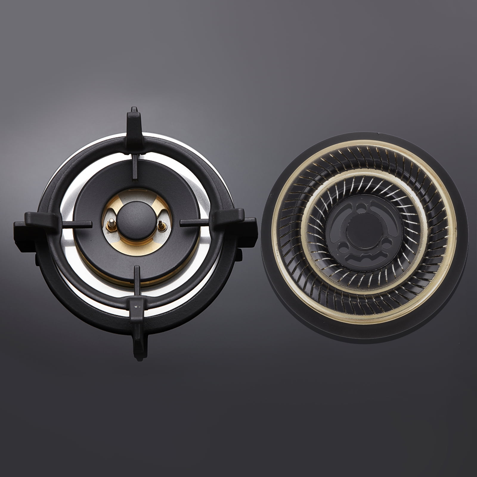 SOPOTUTU Practical Gas Stove Black High-Strength Materials for Home Cooking 3Pcs