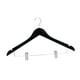 thumbnail image 2 of Percha para ropa con Clips Macarena de madera resistente antideslizante para abrigos y pantalones Negro, 2 of 8