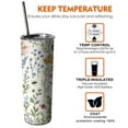 thumbnail image 6 of 20oz Pioneer Flower and Butterfly Skinny Tumblers Stainless Steel Tumbler with Lid and Straw,Vacuum Insulated Double Wall Travel Tumbler Cups with Cleaning Brush for Coffee,Tea, 6 of 6