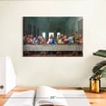 thumbnail image 3 of Elephant Stock The Last Supper Wall Art - Horizontal Canvas Wall Art - Living Room Wall Decor - Religion And Spirituality Canvas - Teal And Green Decor By Leonardo Da Vinci - 12" x 8", 3 of 8