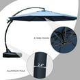thumbnail image 4 of GRANDPATIO Napoli SUNBRELLA 12Ft Round Canteliver Patio Umbrella with Base, Canvas Sapphire Blue, 4 of 7