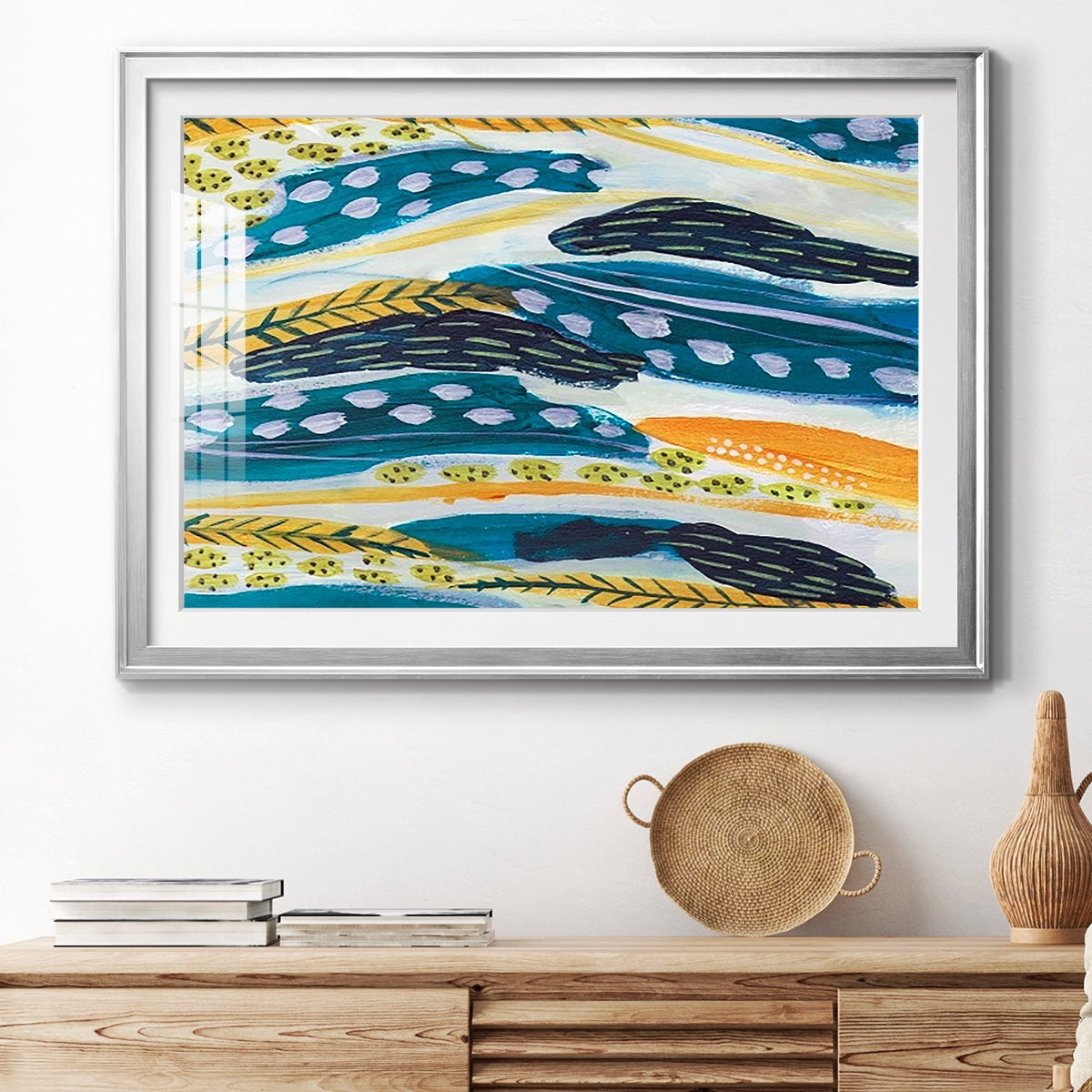 Feathery IV Premium Framed Print - Ready to Hang