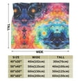 thumbnail image 4 of ZNDUO Lightweight Microfiber Bed Blanket, Watercolor AI Abstract Art Pattern Super Soft Flannel Cozy Throw Blankets, 50"x40", 4 of 8