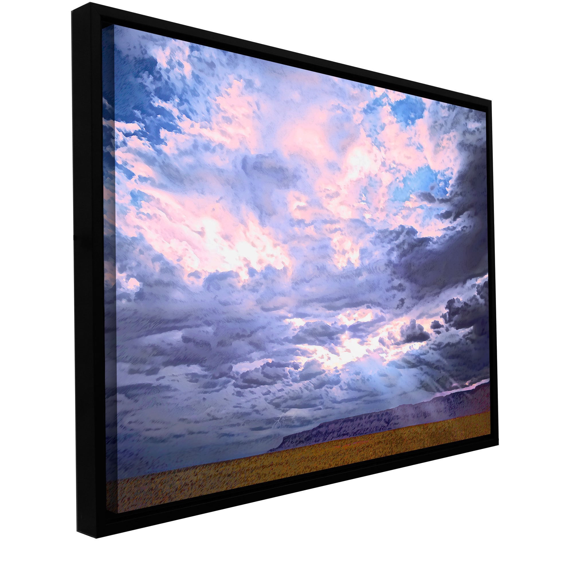 ArtWall Dean Uhlinger "Echo Cliffs Monsoon" Floater Framed Gallery-Wrapped Canvas