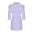 thumbnail image 6 of Fanxing Women's Casual Long Sleeve Lapel V Neck Blazer Dresses with Belt Mini Wrap Dresses 2025 Belted Ruched Business Work Office Blazer Dress Purple,XL Female, 6 of 8