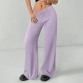 thumbnail image 2 of Women's High Waisted Wide Leg Sweatpants Casual Jogger Pants for Comfortable and Stylish Athletic and Leisure Activities,Light Purple,S, 2 of 3