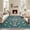 Teal, variant on GlowSol 5x7 Boho Nature Printed Area Rug - Non-Slip Washable Medium Pile Polyester Carpet, Vintage Inspired Floor Mat for Bedroom Living Room Dining Room, Blue Green