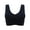 Black, variant on harmtty Solid Color Shakeproof Hollow Mesh Sports Bra Wire Free Women Yoga Tank Top,White,