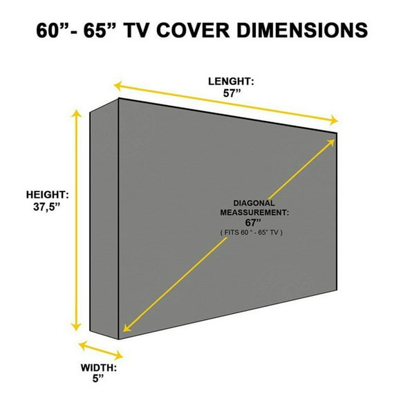 Outdoor Weatherproof LCD TV Bracket Cover Television Home Courtyard Patio Waterproof Dustproof Protector Guard Accessory 60-65 Inch