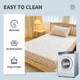 thumbnail image 6 of Floral Bow Printed Muslin Bed Sheet Set,Soft Breathable Cotton Fabric Fitted Sheet,Stylish Bedding Cover for Dorm Bedroom Household Sleeping Decor,79x59 Inch, 6 of 6