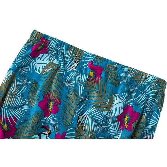 Ensemble de Pyjama en Coton pour Femmes, Haut à Manches Courtes, Pantalon Capri, Vêtement de Nuit, Grande Taille P-3TG