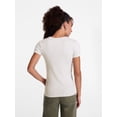 thumbnail image 4 of Scenario Women's Rib Tee with Short Sleeves, Sizes XS-XXXL, 4 of 6