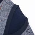 thumbnail image 4 of Oplxuo Winter Sweater Vest for Men Button Down V Neck Sleeveless Cardigans Fleece Lined Knitted Warm Waistcoat, 4 of 6