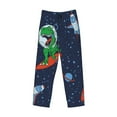 thumbnail image 4 of Disketp Dinosaur Astronaut Space Surfing Men'S Pajama Pants - Ultra Soft Fleece Sleep And Lounge Pants (Size: S-Xxl), 4 of 9