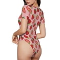thumbnail image 2 of Balery Strawberries Body de cuello redondo de manga corta para mujer Tops de manga corta Tops básicos-Medium, 2 of 7