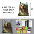 thumbnail image 2 of Vsdgher Happy Dog In Flower Field Drawstring Backpack Water Resistant String Bag Sports Sackpack Gym Sack for Men Women, 2 of 6