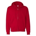 thumbnail image 4 of Hanes EcoSmart Full-Zip Hooded Sweatshirt, Soft Fleece Hoodie, Zip-Up Jacket with Pockets, Deep Red, 2XL, 4 of 5