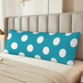 thumbnail image 2 of Naloa Sky Blue And White Polka Dot Body Pillow Cover, Pillowcases with Hidden Zipper Breathable Long Pillow Case (Pillows are not included,20x54 inch), 2 of 7