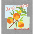 thumbnail image 2 of Natural World Fresh Peaches Crew Neck Short Sleeve Adult T-shirt
-Medium-Heather Gray, 2 of 3