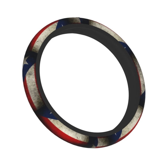 15 Inch Elastic Steering Wheel Cover Retro Puerto-Rico-Flag Steering Wheel Cover Universal Neoprene Steering Wheel Covers Protector