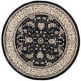 thumbnail image 2 of SAFAVIEH Lyndhurst Janel Traditional Bordered Area Rug, Anthracite/Cream, 7' x 7' Round, 2 of 7