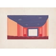thumbnail image 2 of Winold Reiss 14x11 Gold Ornate Wood Frame and Double Matted Museum Art Print Titled - Design Proposals for Puck Theater, New York, Ny.) (Interior Perspective Study (1941), 2 of 4