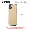 thumbnail image 2 of 2PCS Phone Case Credit Card Slot Sliding Hidden Protective Shell Back Cover for iPhone 14Pro, 2 of 5