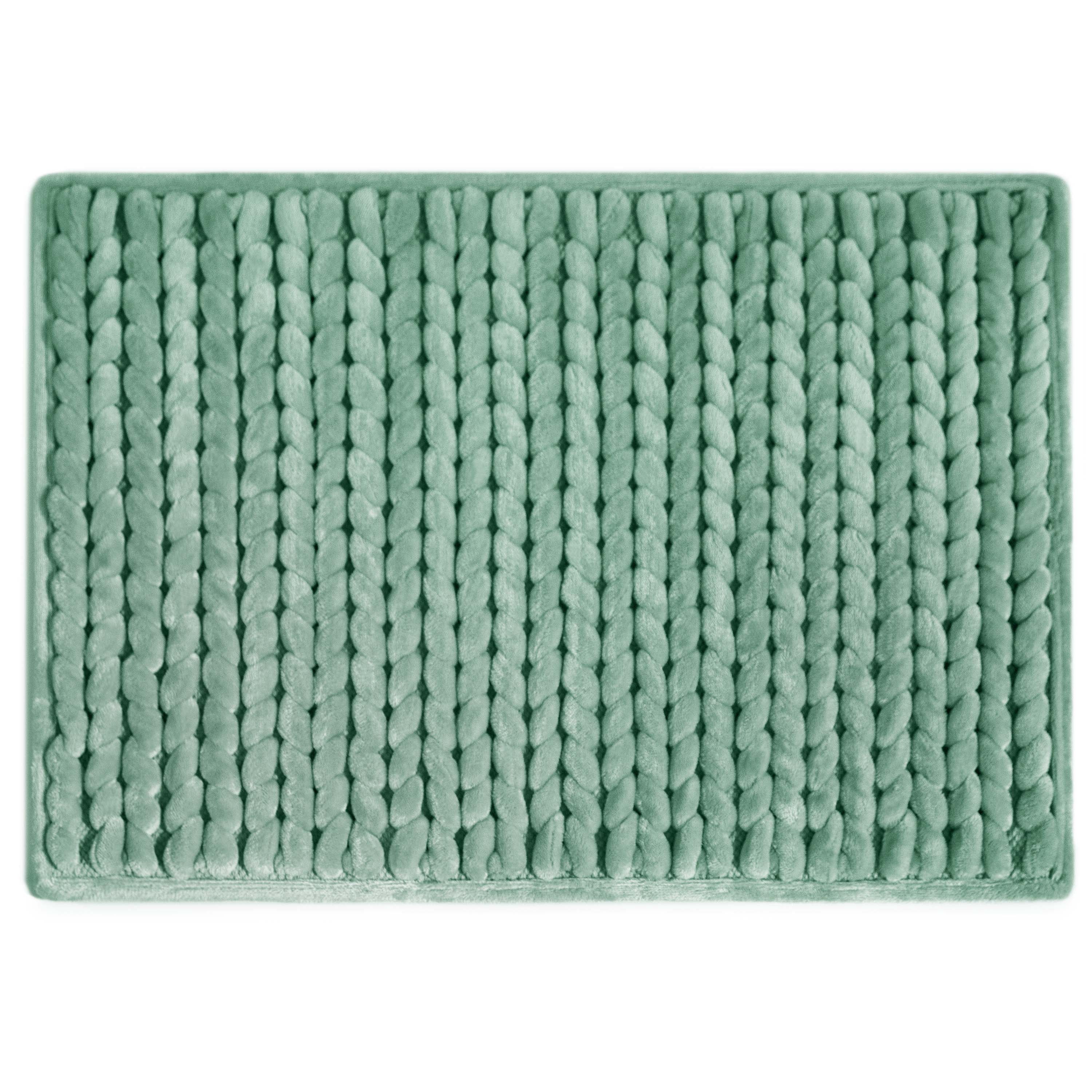 Thick & Plush Braided Bath Rug, Aquifer, Charcoal-Infused Memory Foam with GripTex Skid Resistant Base, 17" x 24", Better Homes & Garden