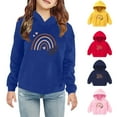 thumbnail image 2 of Uxgjfwu Toddler Sweatshirt Hooded Tops Rainbow Print Hoodie Long Sleeve Shirts Kids Sweatshirt Casual Hoodie Pullover Shirts, 2 of 2