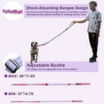 thumbnail image 4 of Unique Bargains Hands Free Dog Leash No Pull Bungee Dog Leash for One Large Dog Up to 440 Ib W/ Car Seatbelt Rose Red, 4 of 7