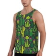 thumbnail image 2 of Xecao Cactus 1 Men's Tank Top Workout Quick Dry Sleeveless Gym Jogging Muscle Shirts Summer Swim Beach Tops, 2 of 9