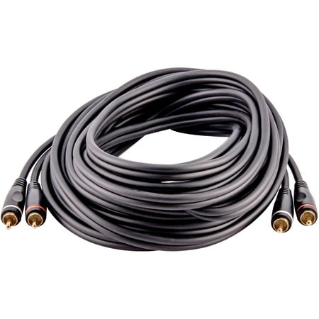 Seismic Audio 50 Foot Dual RCA Male to Dual RCA Male Audio Interconnect Cable - Home AV Cord -