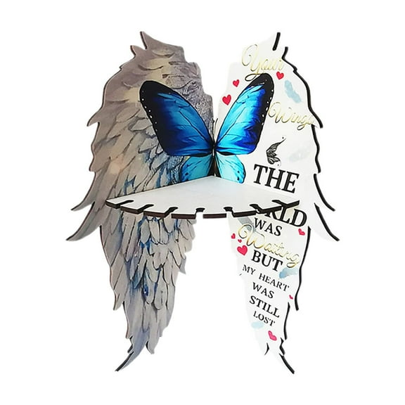 GQDIN Angel Themed Wooden Floating Corner Shelves - Rustic Wall Mounted Bathroom Storage Cabinet Organizer Rack, Decorative Corner Bookshelf for Bedroom Living Room